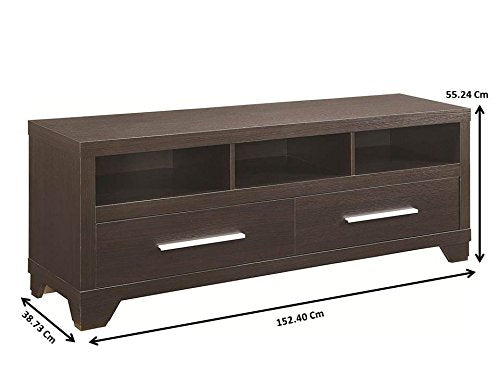 Coaster Fine Furniture 703301 Centro de Entretenimiento Moderno, color Café Oscuro