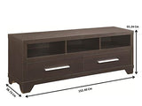 Coaster Fine Furniture 703301 Centro de Entretenimiento Moderno, color Café Oscuro