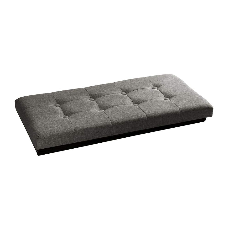 Seville Classics – Plegable otomana de Almacenamiento cubeta/, Color Gris Oscuro, Banca empenachada/Gris carbón, Gris, 1