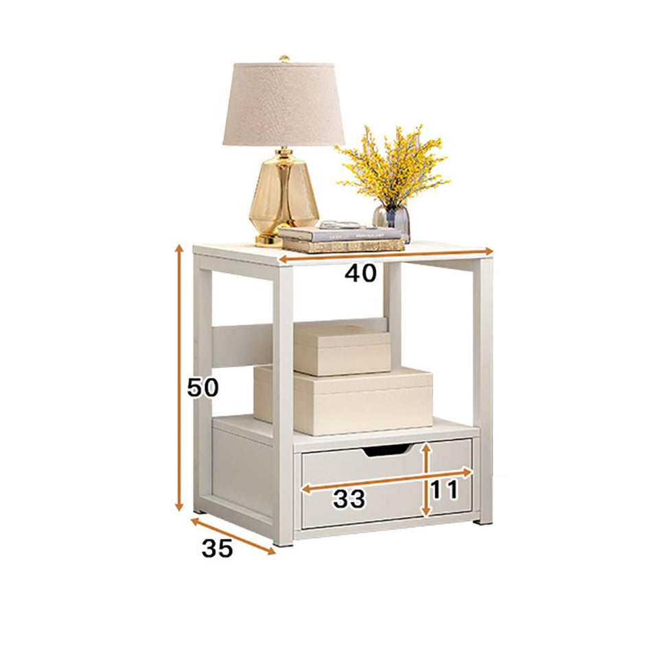 MRLB Mesitas de Noche, Accesorios para el Dormitorio de Las niñas Blancas, Muebles con 1 cajones, Mueble, cajón, Estante de Almacenamiento.