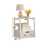 MRLB Mesitas de Noche, Accesorios para el Dormitorio de Las niñas Blancas, Muebles con 1 cajones, Mueble, cajón, Estante de Almacenamiento.