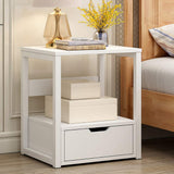 MRLB Mesitas de Noche, Accesorios para el Dormitorio de Las niñas Blancas, Muebles con 1 cajones, Mueble, cajón, Estante de Almacenamiento.
