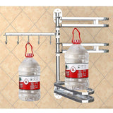 kicthnslf Cocina Organizadores de estantes y Almacenamiento Inicio Armario Organizadores Estantes Estantería de Especias Estante montado en la Pared Estante de condimentos Girar Acero Inoxidable ajus