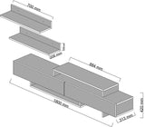 LaModaHome - Unidad de soporte para TV – Madera café blanco útil moderno y elegante soporte de almacenamiento multifunción organiza la decoración de la casa – Muebles para el hogar, oficina, sala de estar