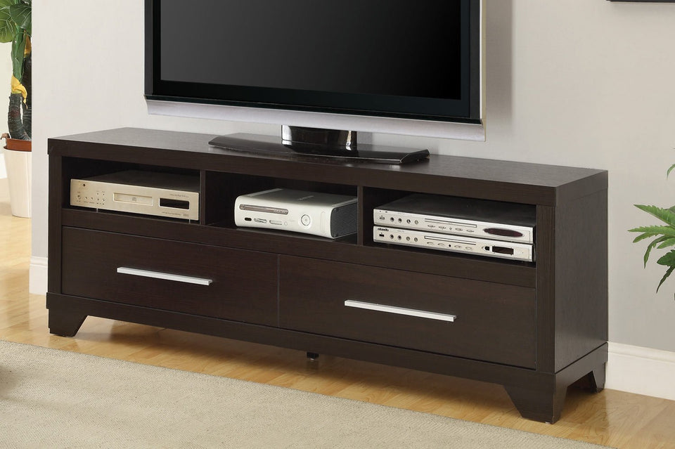 Coaster Fine Furniture 703301 Centro de Entretenimiento Moderno, color Café Oscuro