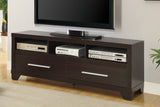 Coaster Fine Furniture 703301 Centro de Entretenimiento Moderno, color Café Oscuro