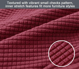 Binztec 1-Pieces Sofa Cover Knitted Jacquard Spandex Sofa Slipcover Stay in Place Super Rich Furniture Cover/Protector, Skid Resistance (Burgundy, Sofa)